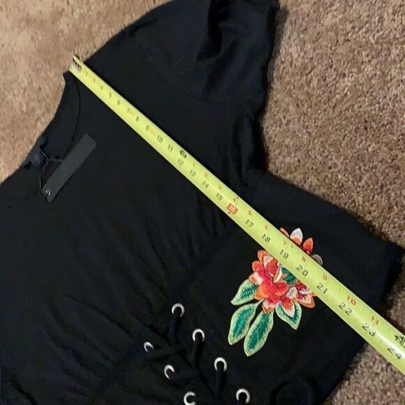 500 Maison Cinqcent Embroidered blacktop. NWT. Med - Picture 7 of 14